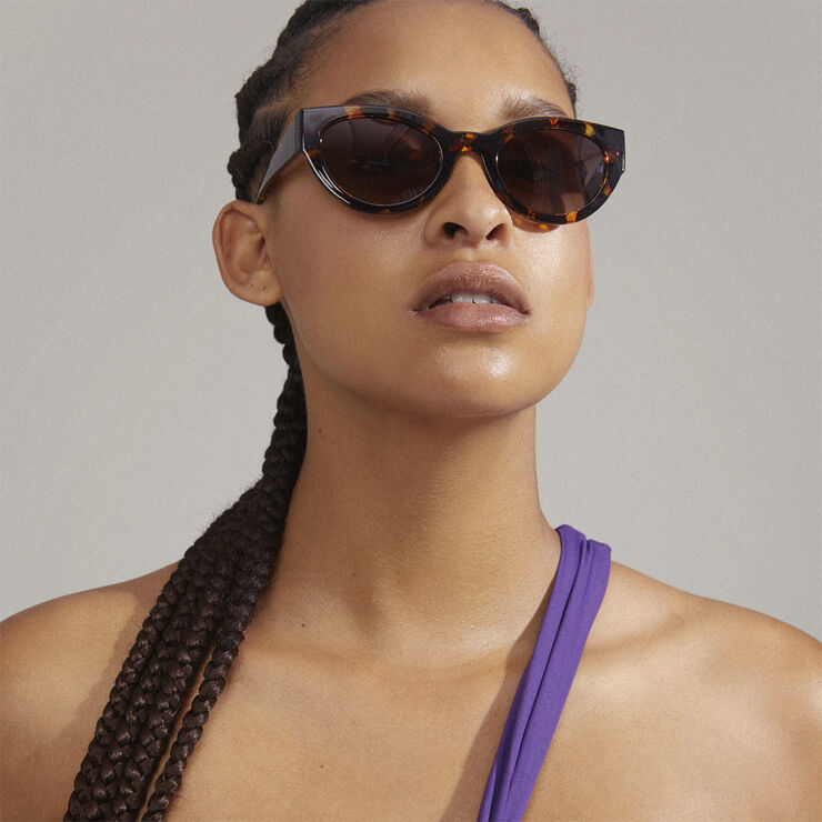 Pilgrim JUNA cat-eye sunglasses tortoise brown Brun
