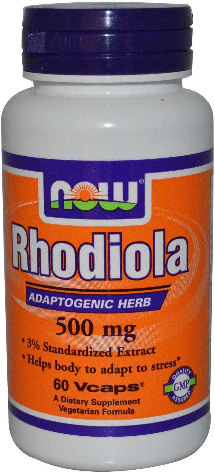 NOW Foods Rhodiola 500mg 60 cápsulas v