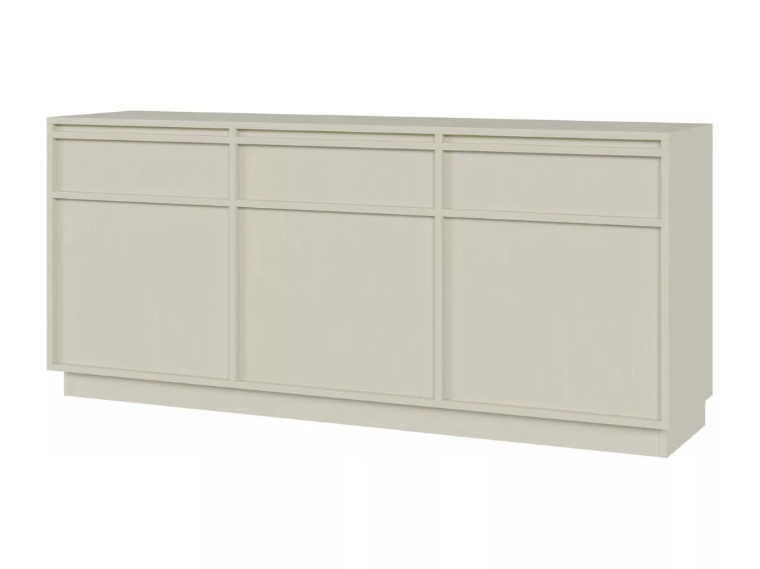 Buffet 3 portes avec 3 tiroirs - 154 cm - beige - EVO
