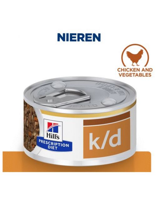 Hill's Prescription Diet K\/D Kidney Care Stoofpotje  Blik - Hondenvoer - Kip Groente 156 g