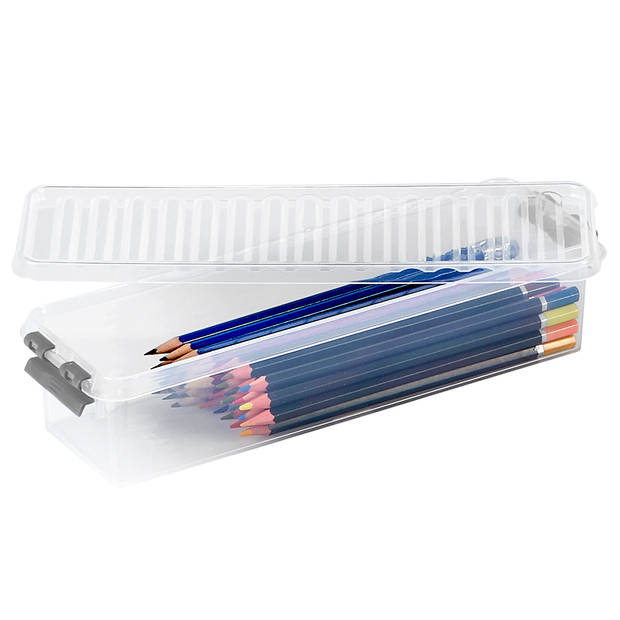 Q-line opbergbox 0,9L transparant metaal