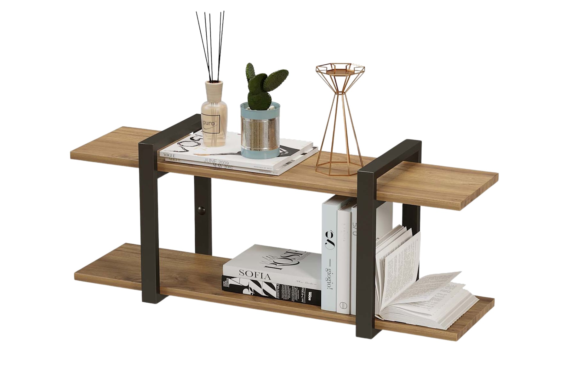 holz4home Wandregal 100 x 40 cm Eiche natur geölt