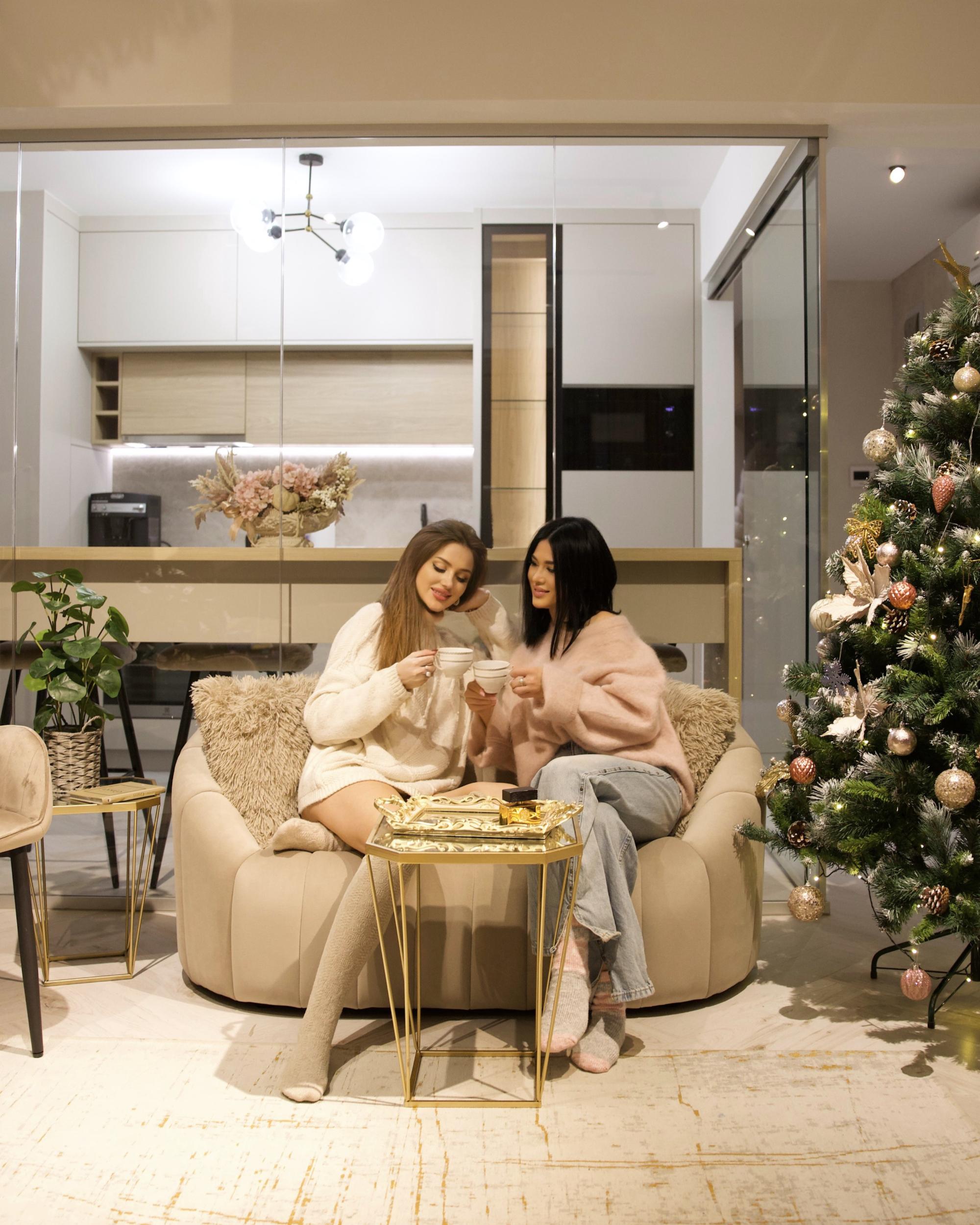 Bank 2-zits MALUNG Fluweel Beige