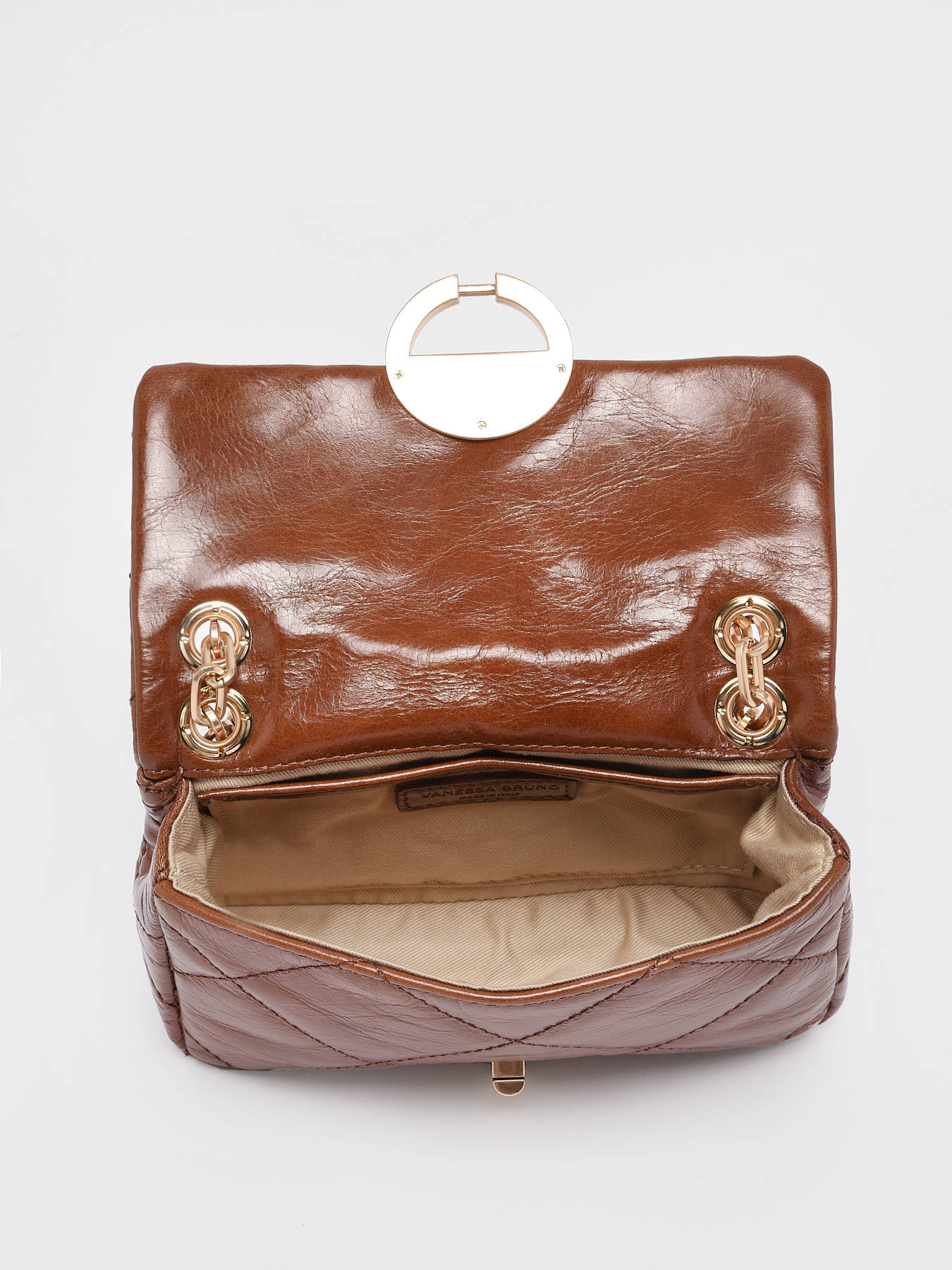 Sac Nano Moon en cuir craquel VANESSA BRUNO