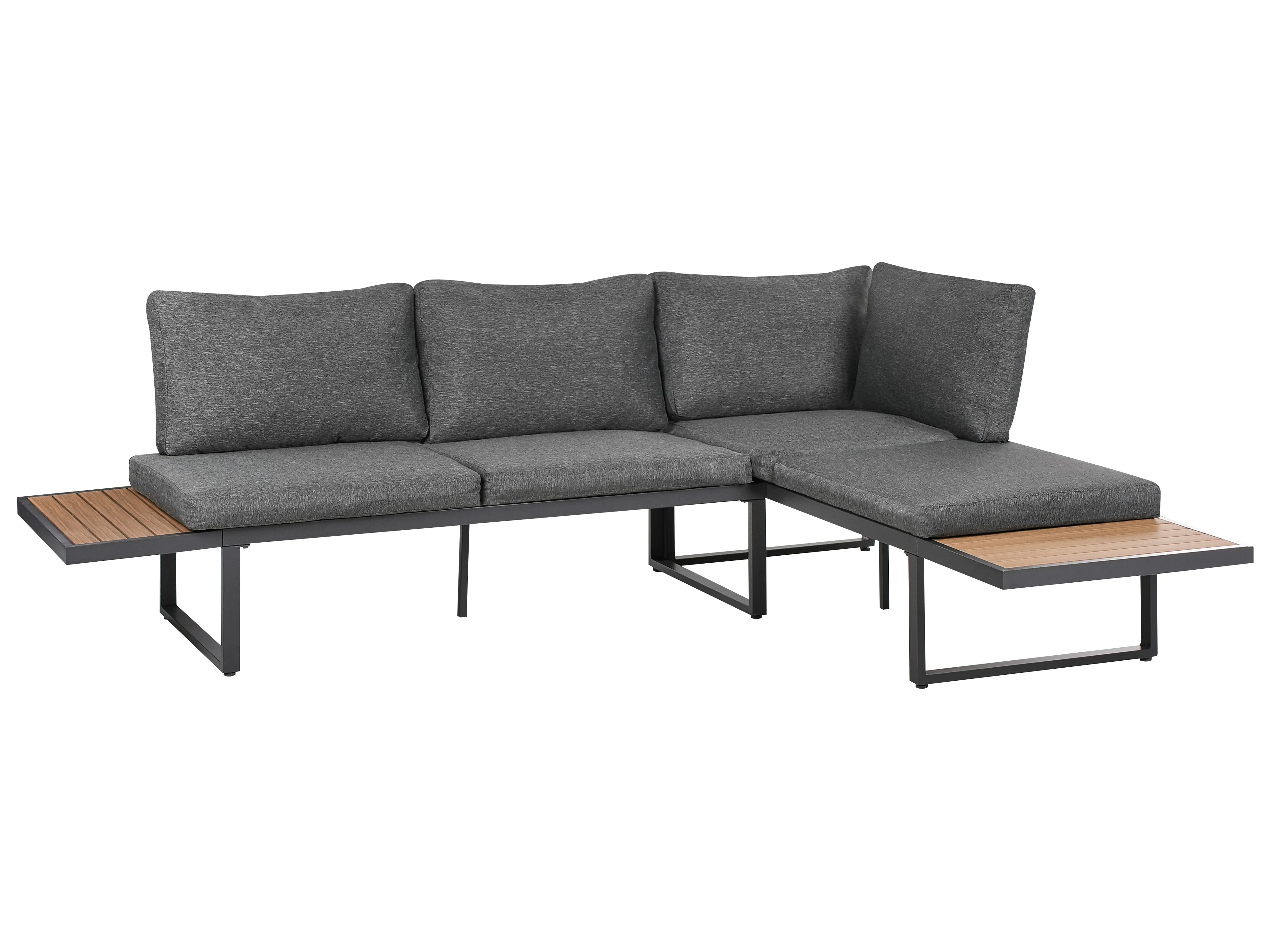 Tuin hoekloungeset met tafel 4-zits PIENZA rechtszijdig Lichtbruin/grijs