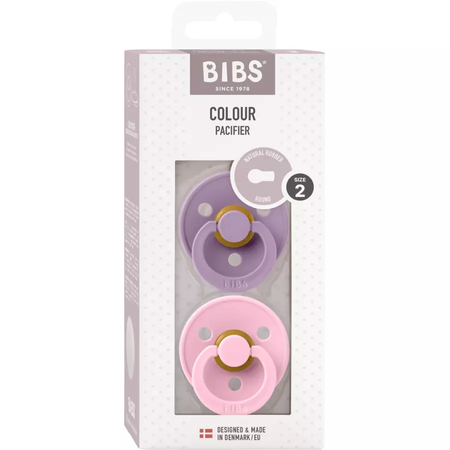 BIBS® Schnuller Colour LavenderBaby Pink 6-18 Monate, 2 Stk.