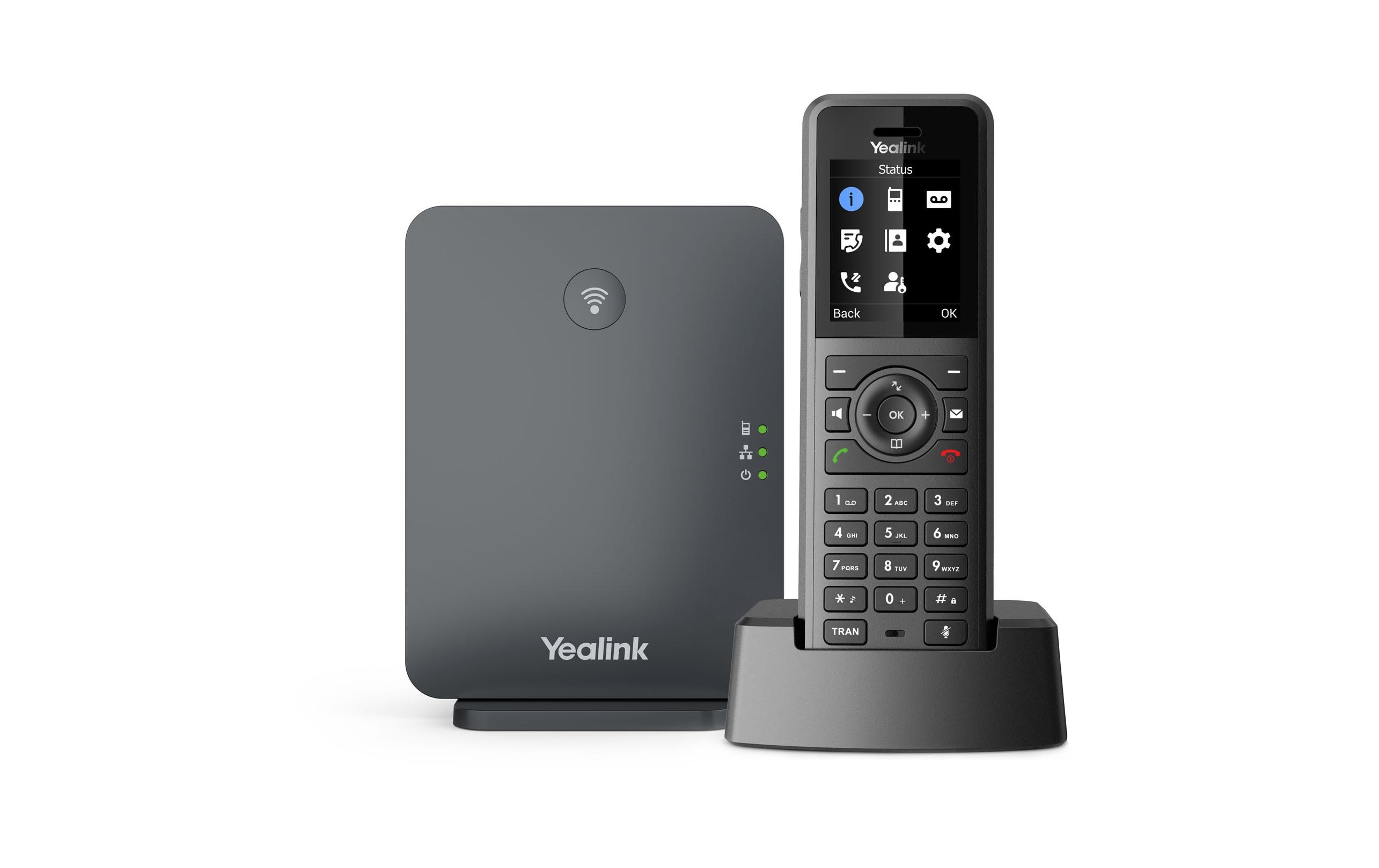 Schnurlostelefon W77P<br>Yealink W77P DECT-Telefonanlage – Leistungsstark und skalierbar für produktive Kommunikation