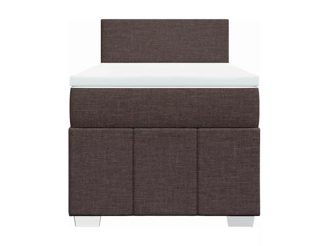 Sommier tapissier avec matelas Marron foncé 90x200 cm