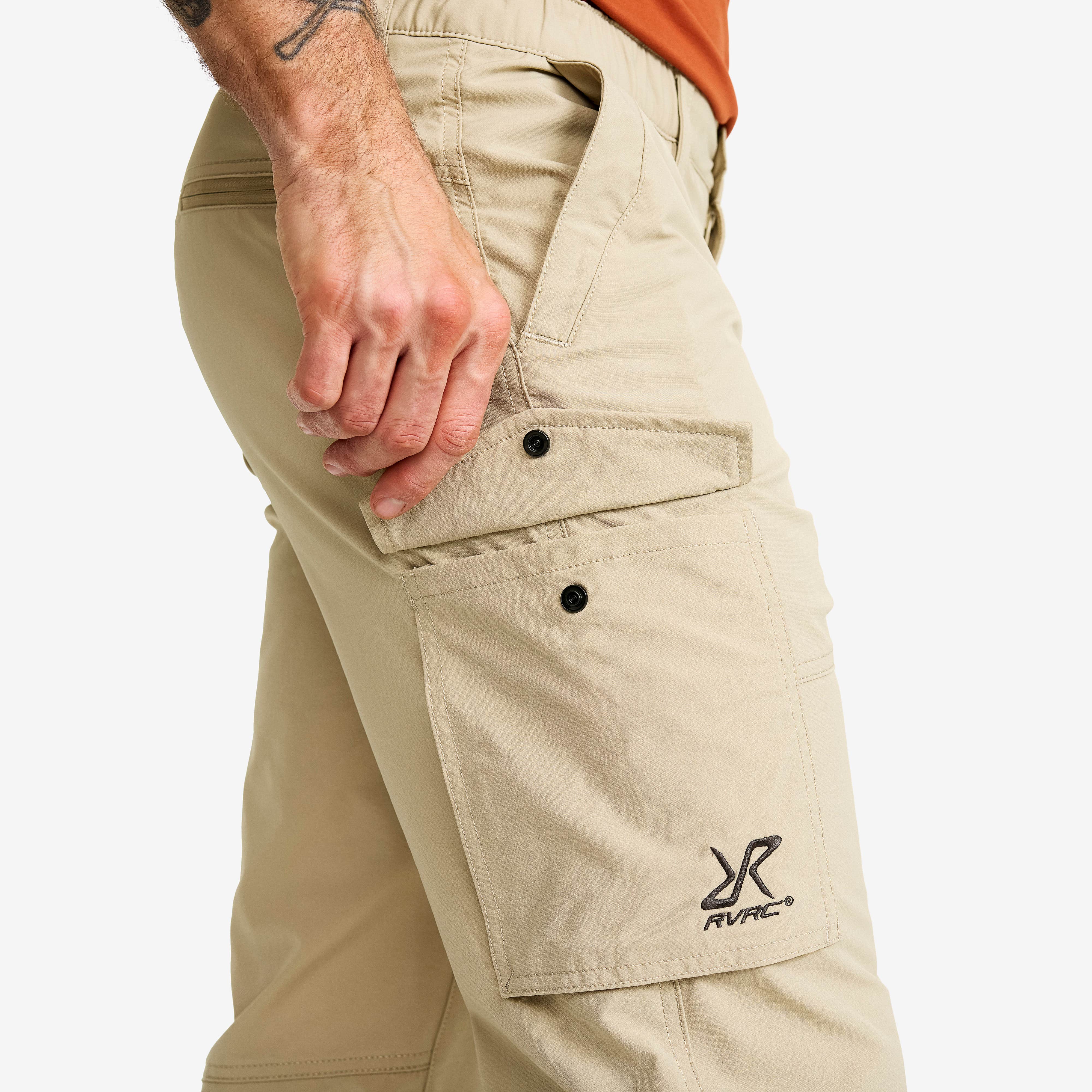 Adventure 3/4 Cargo Stretch Pants Herre Aluminium