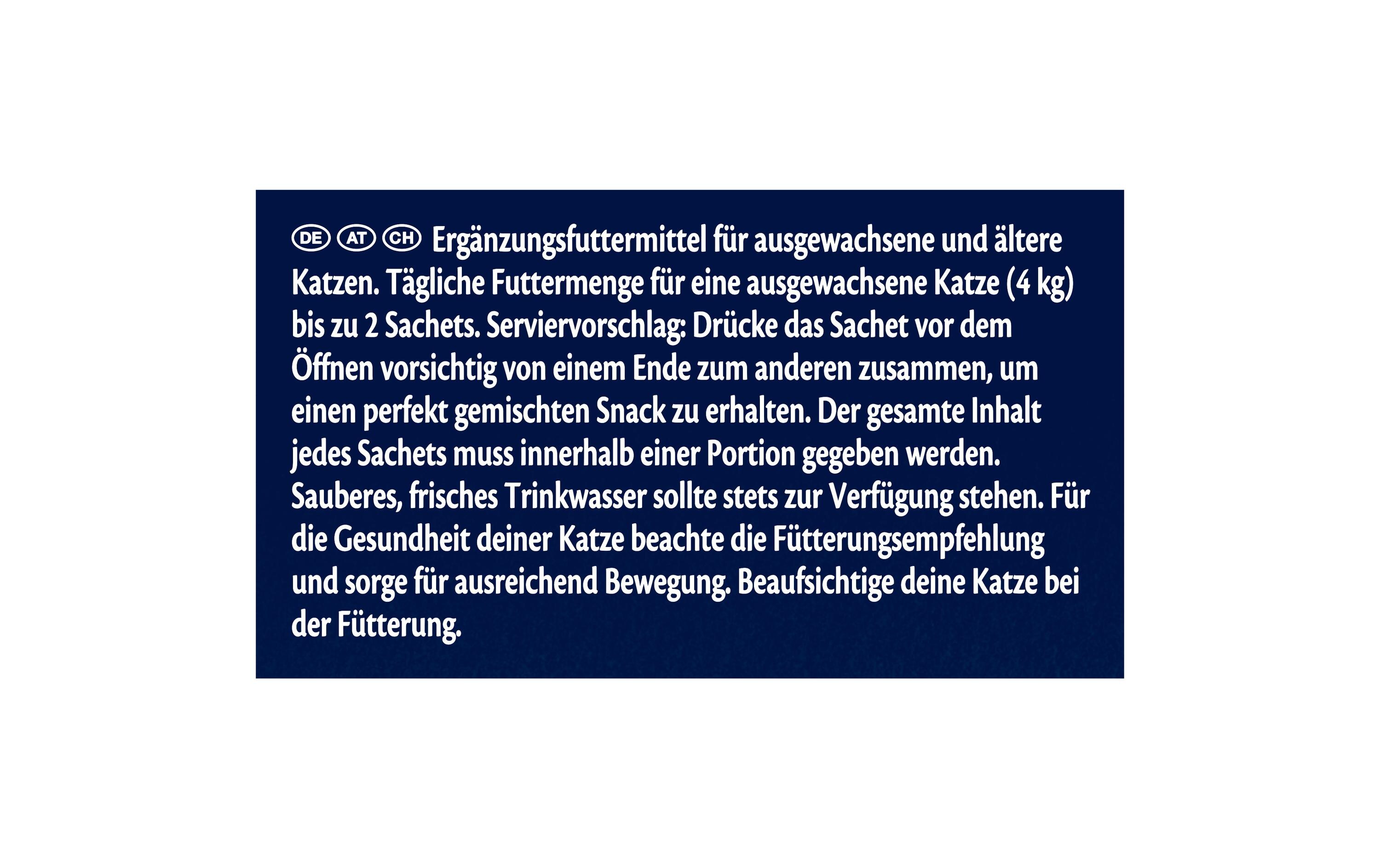Katzen-Snack Deli Moments Huhn 4 x 10gErgänzungsfuttermittel für ausgewachsene und ältere Katzen