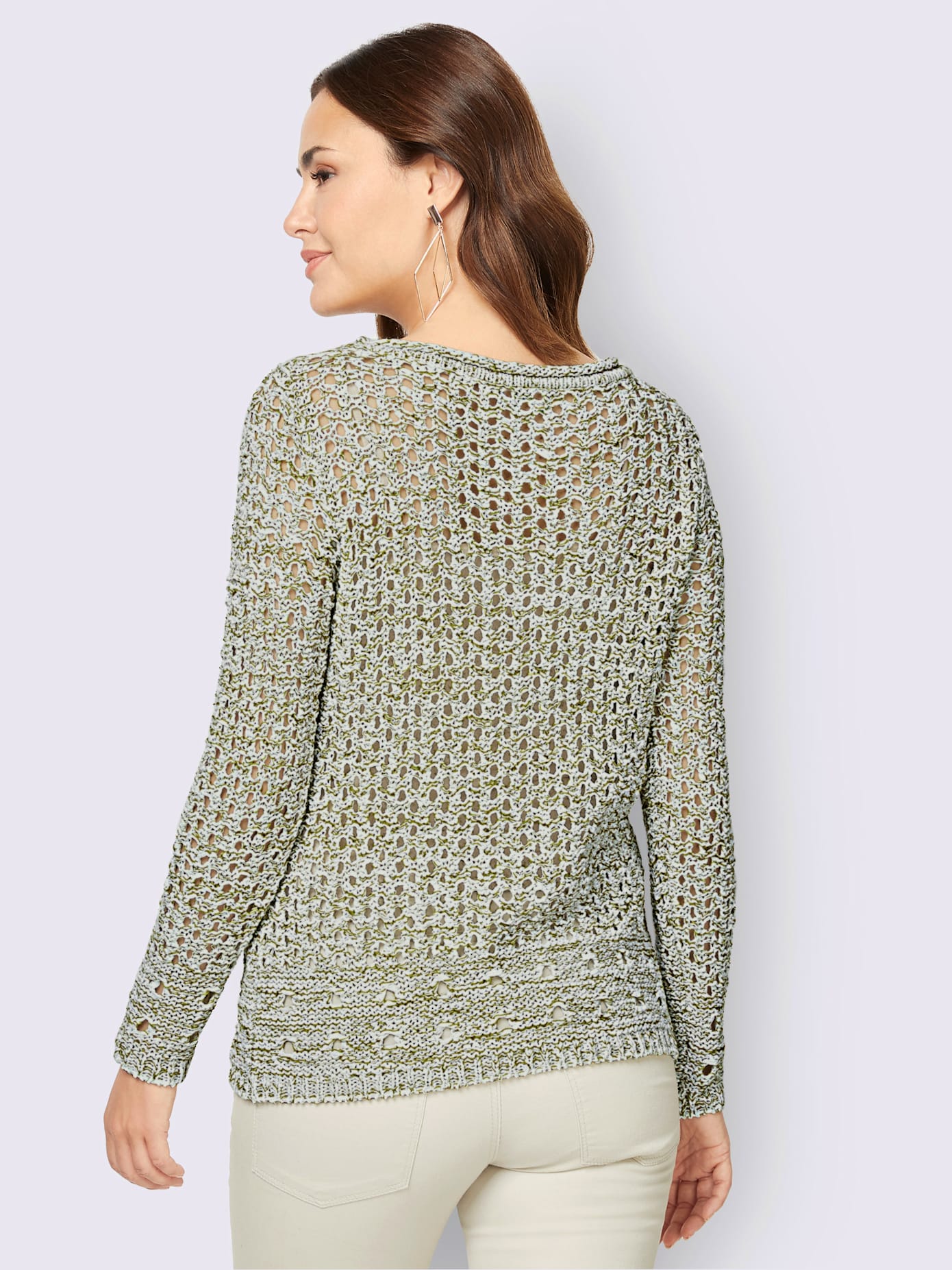 Pull à manches longues superbe fil fantaisie