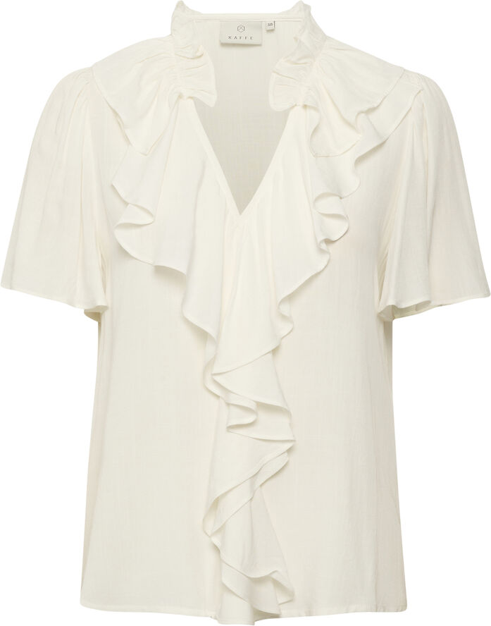 Kaffe KAluisa Frill Blouse Chalk