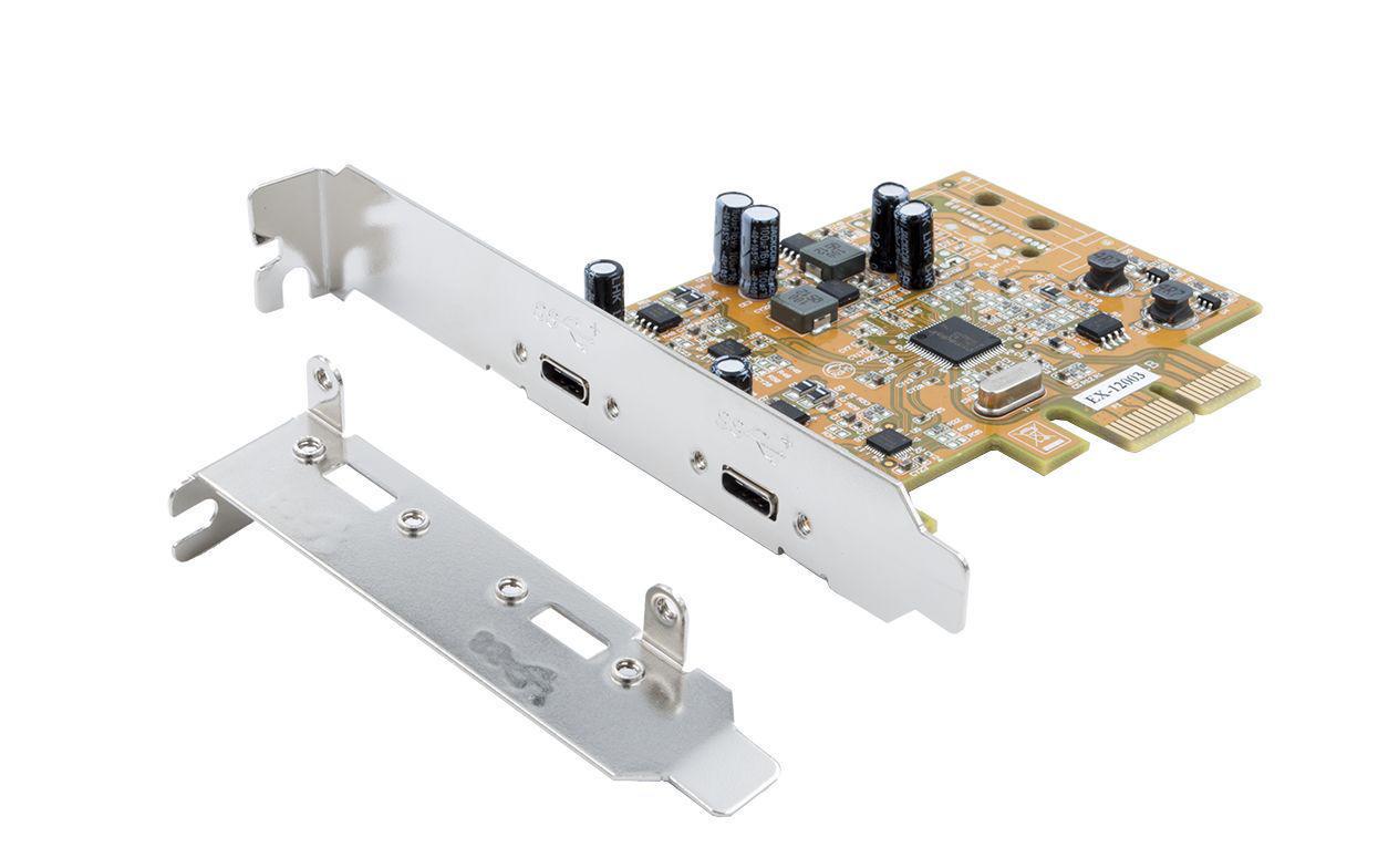 PCI-Express-Karte EX-12003PCIe-Schnittstellenkarte mit zwei USB-3.1-Typ-C-Ports