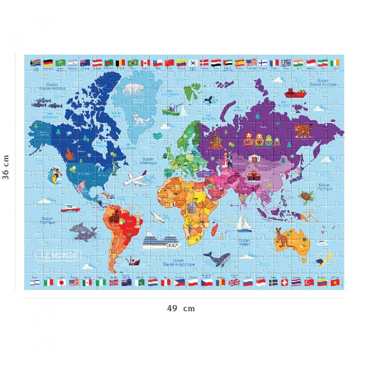 Nathan Puzzle carte du monde 250 pièces