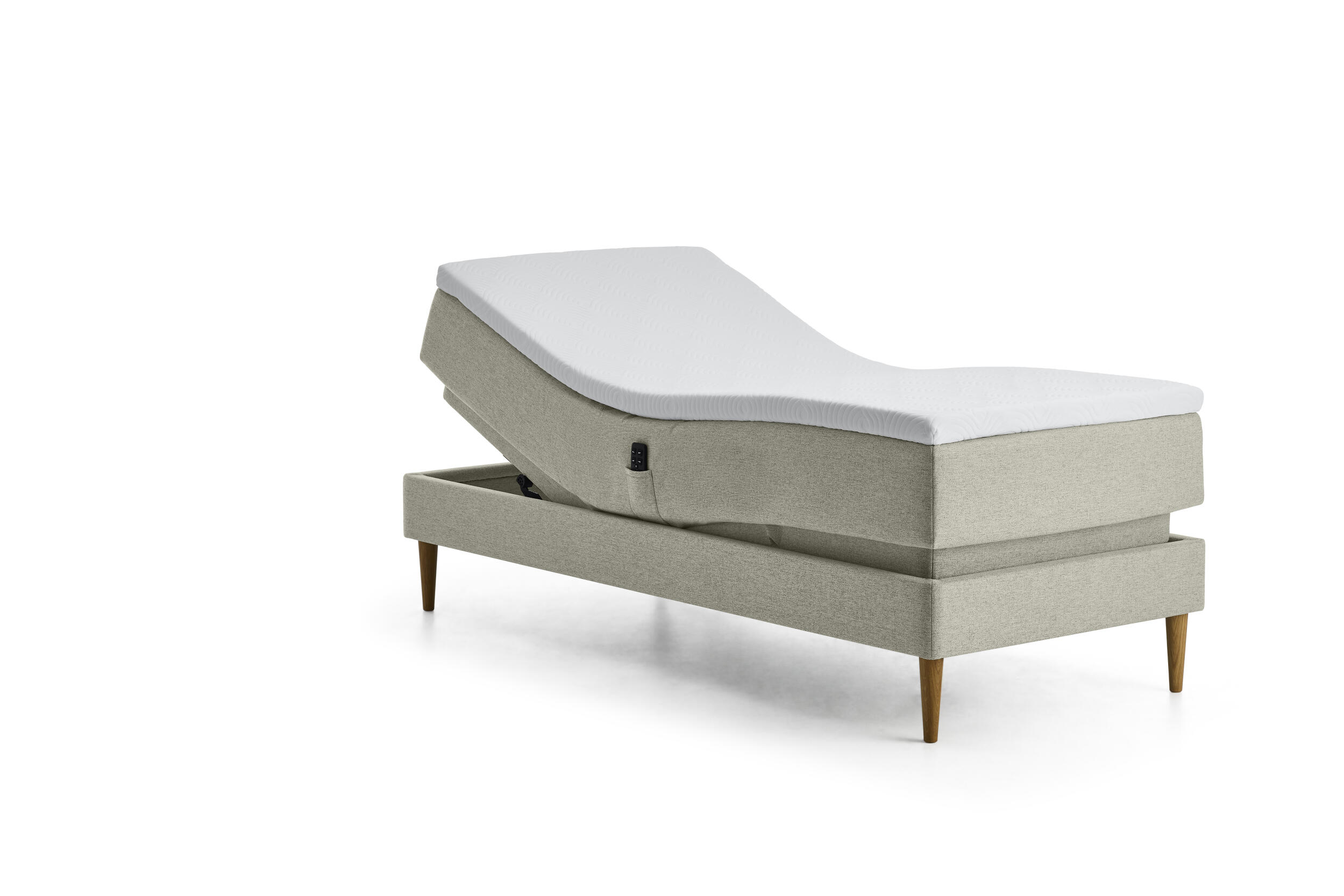 Tempur Relaxation Adj Inkl. Tempur Topper One, 120x200 cm bokselevationsseng