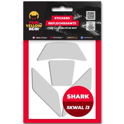 Stickers Réfléchissants Fear The Yellow Bear REPLICA SHARK SKWAL i3 - Blanc