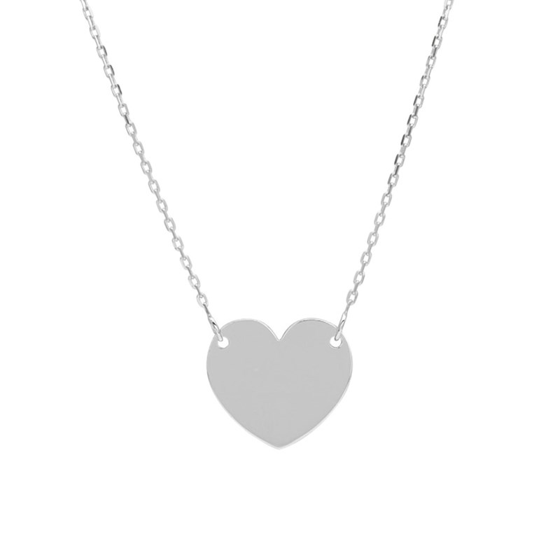 Collier coeur Femme - Argent 925 - Longueur : 42 cm
