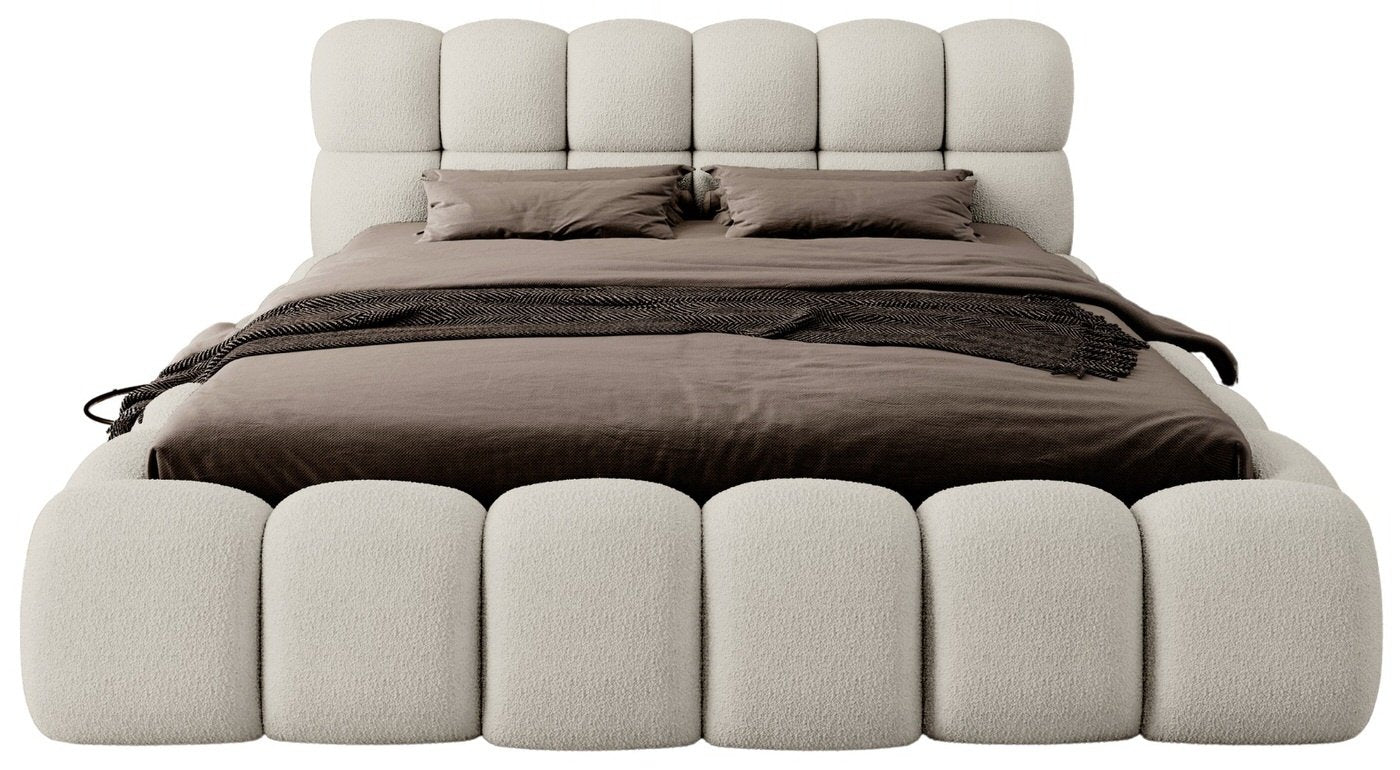 Trae Mobler Boston 140 x 200 cm Gestoffeerd Bed Beige