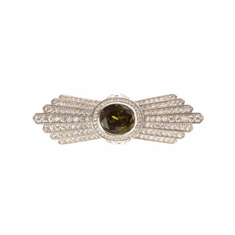 Bague Argent Noeud Papillon Péridot