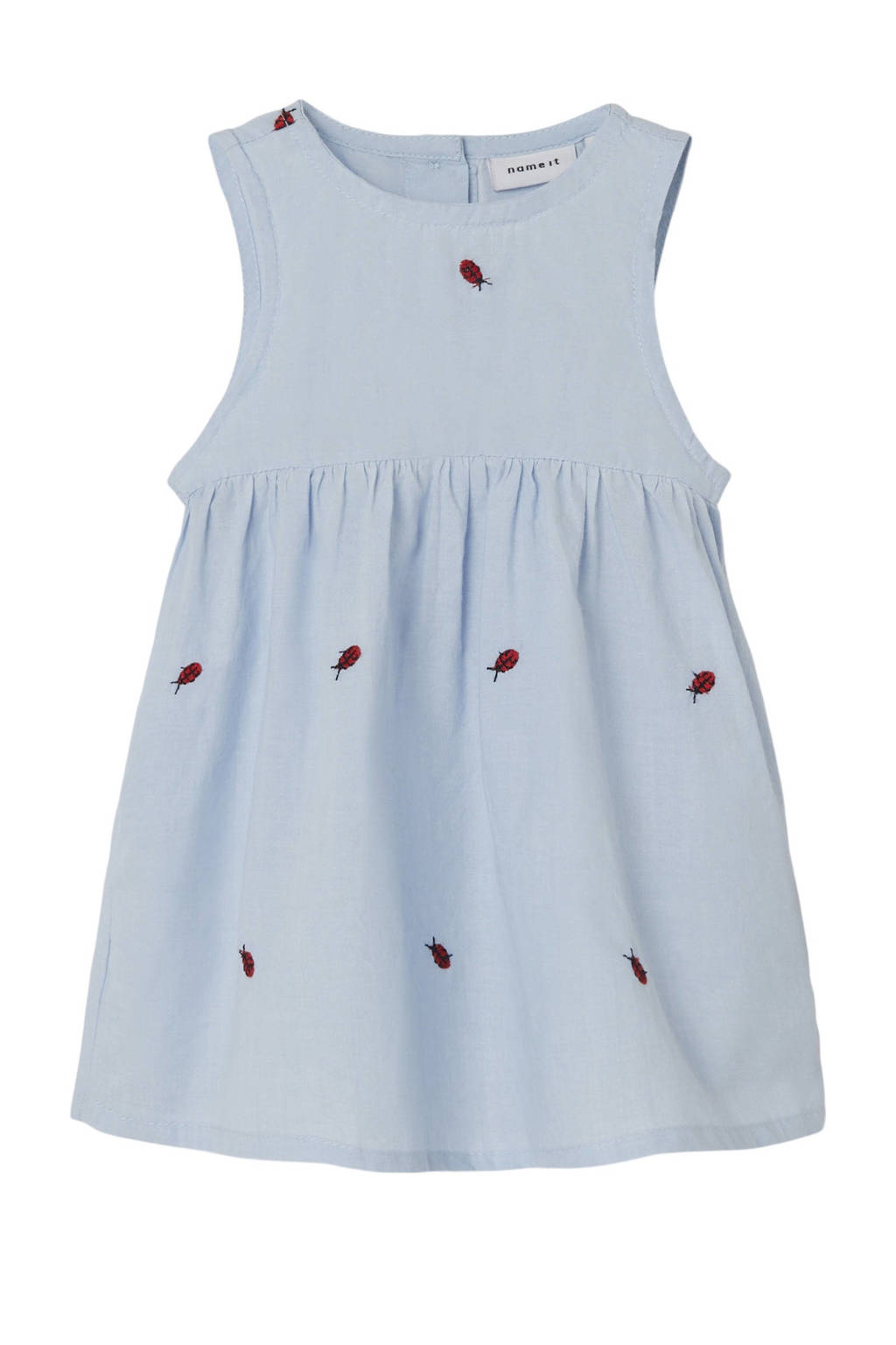 NAME IT baby jurk NBFFERILLA met all over print blauw/rood