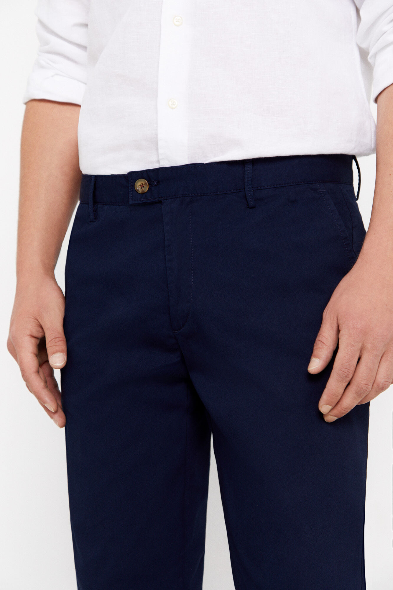 Pantalón chino ligero slim fit - Azul marino