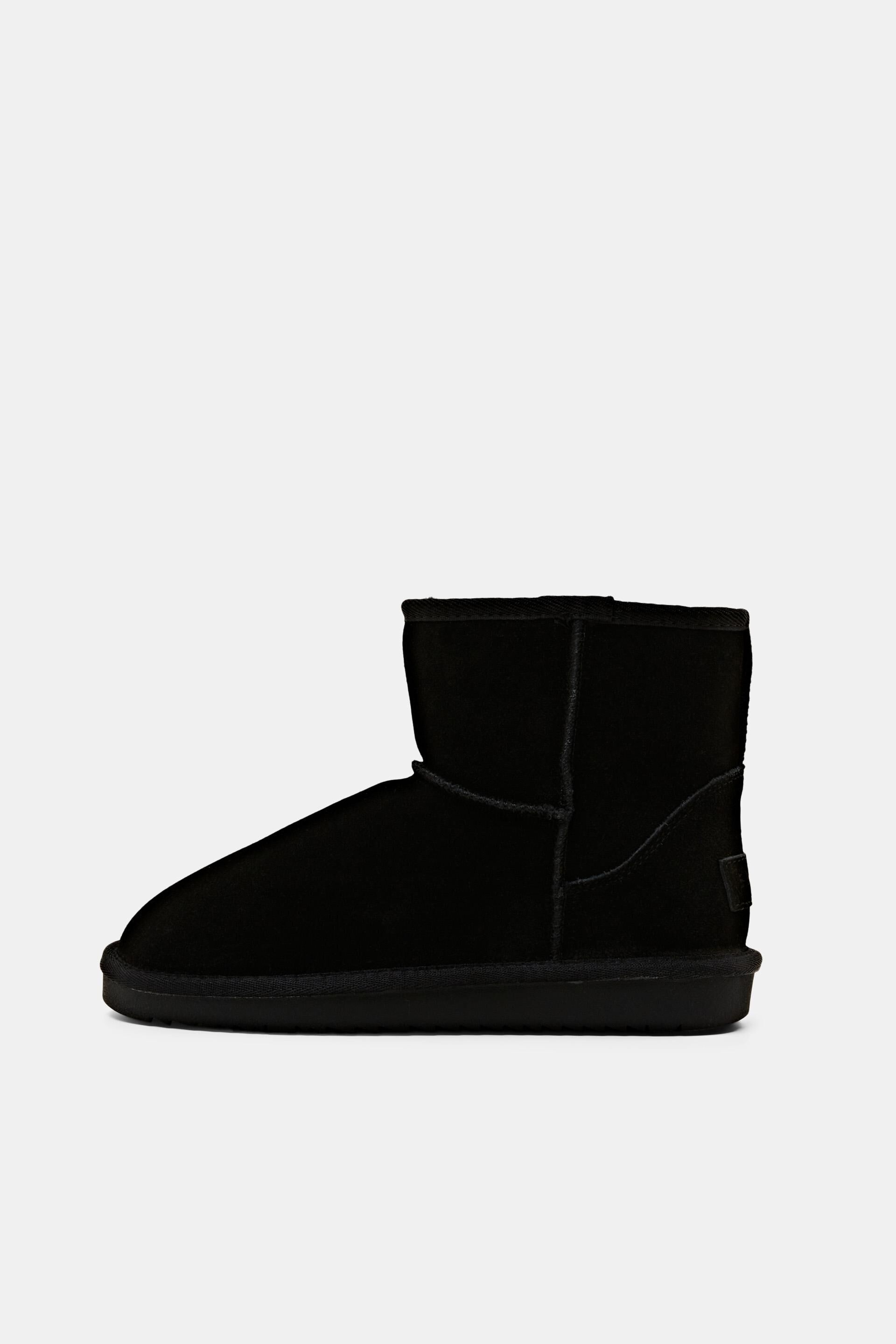 Bottines en daim doublées de fourrure synthétique
