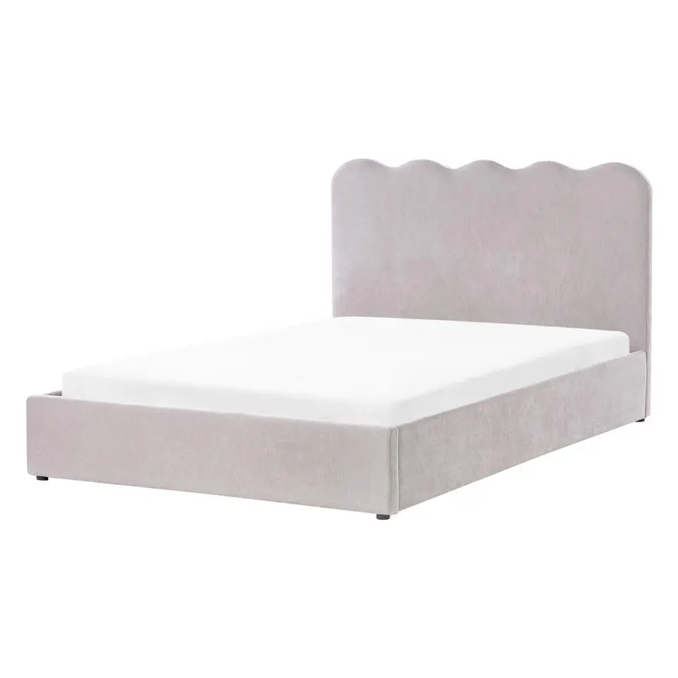 NANTERRE - Bed met opbergruimte - Beige - 140 x 200 cm - Stof