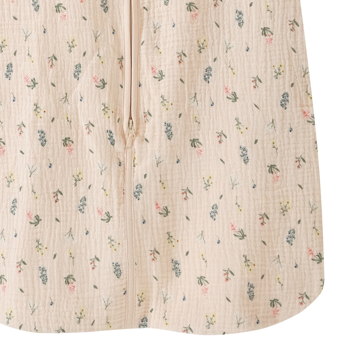 Topomini Baby Musselin-Schlafsack mit Blumen hellrosa