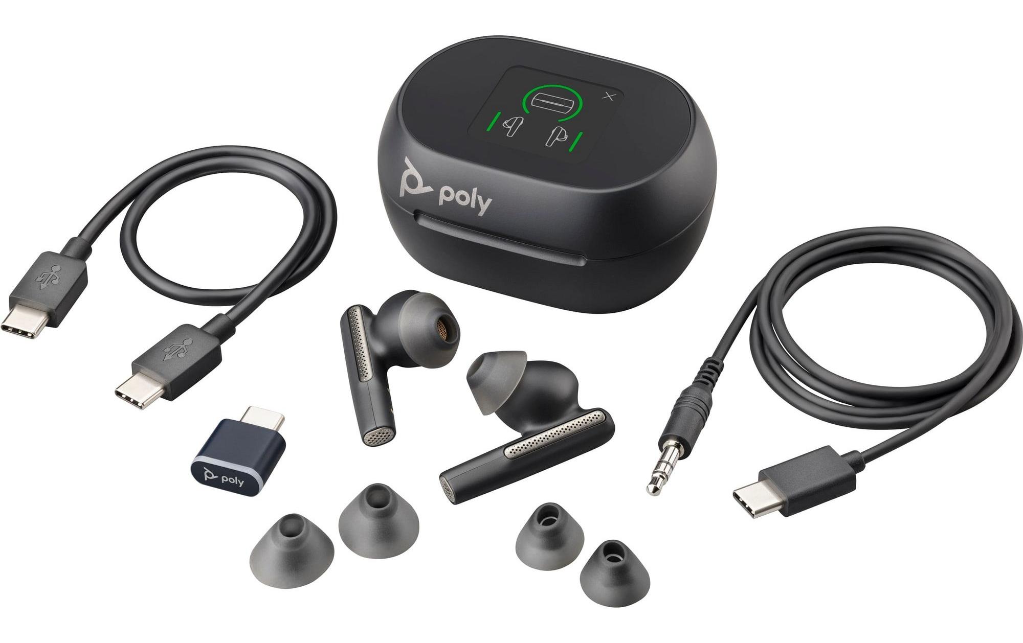 Headset Poly Voyager Free 60+ UC USB-C, Schwarz<br>Voyager Free 60 Serie True-Wireless-In-Ear-Headset für Arbeit und Freizeit