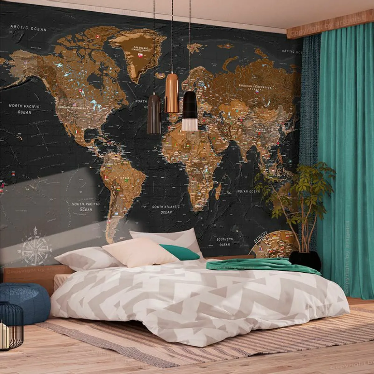Paris Prix Papier Peint World: Stylish Map