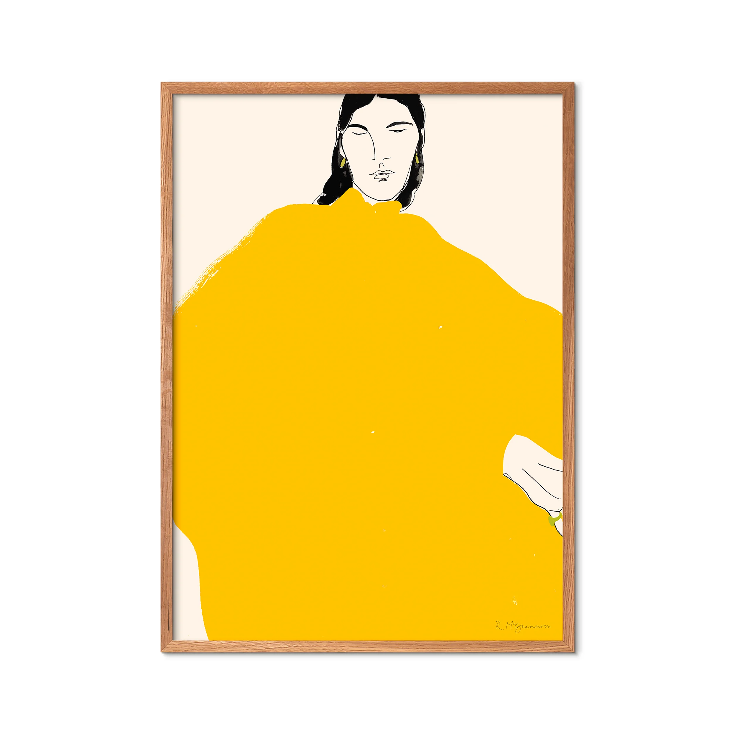 Poster & Frame  The Poster Club x Rosie McGuinness Yellow Dress plakat