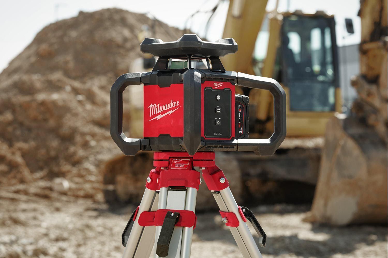 Milwaukee M18 RLOH600-201C ONE-KEY™ Accu rotatielaser Rood   Laserontvanger RD600 - 4933493191