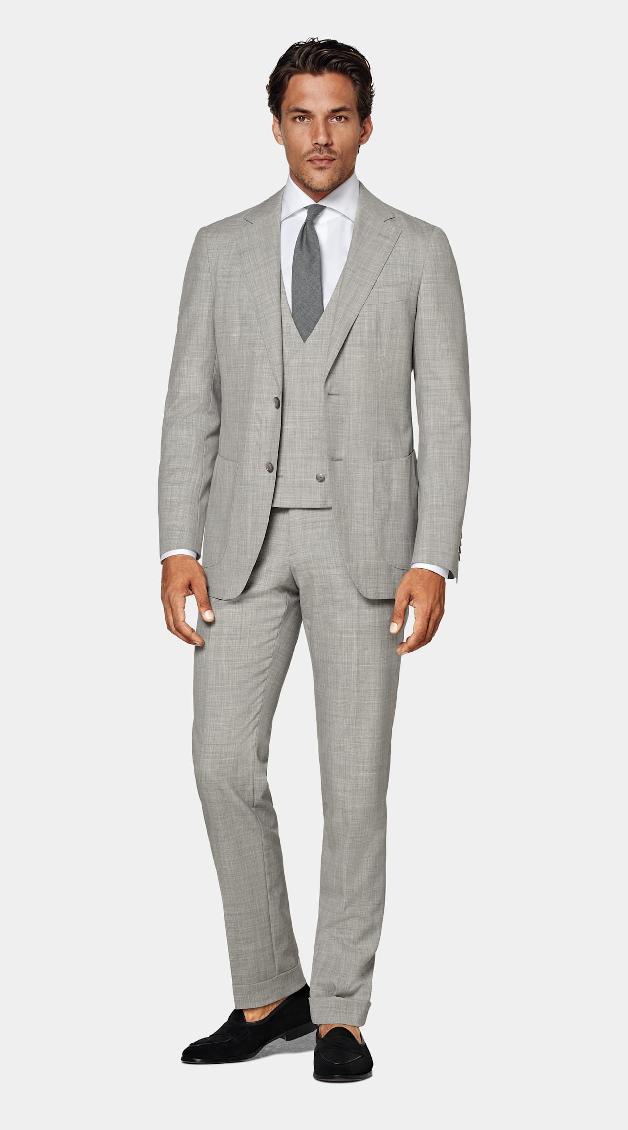 Gilet de costume gris clair