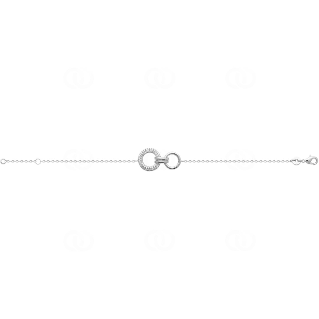 Armband 925 Silber rhodiniert mit Zirkonia - 18cm