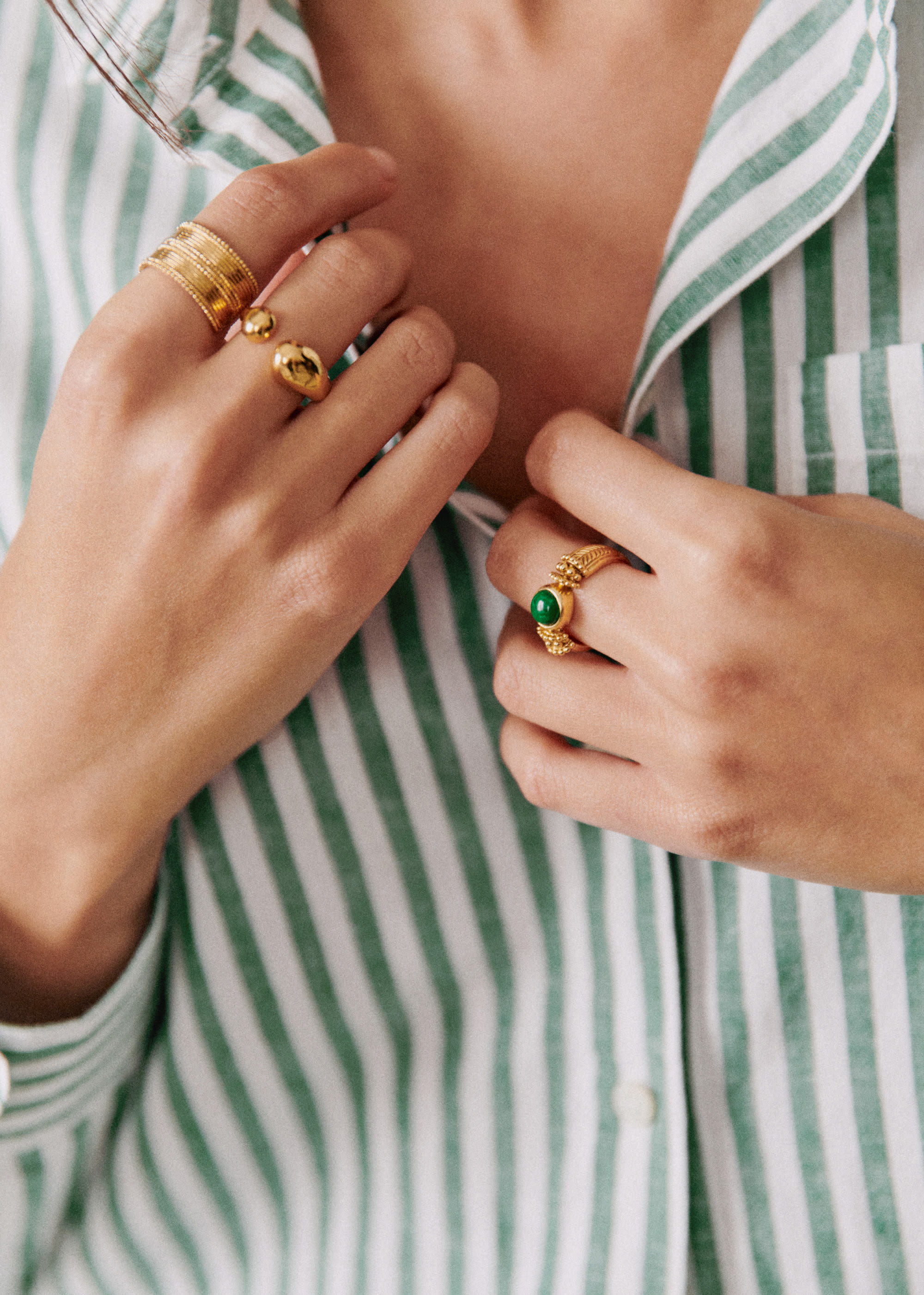 Bague Martha - Vert doré - E-SHOP/BIJOUX Bracelets & Bagues 5905871