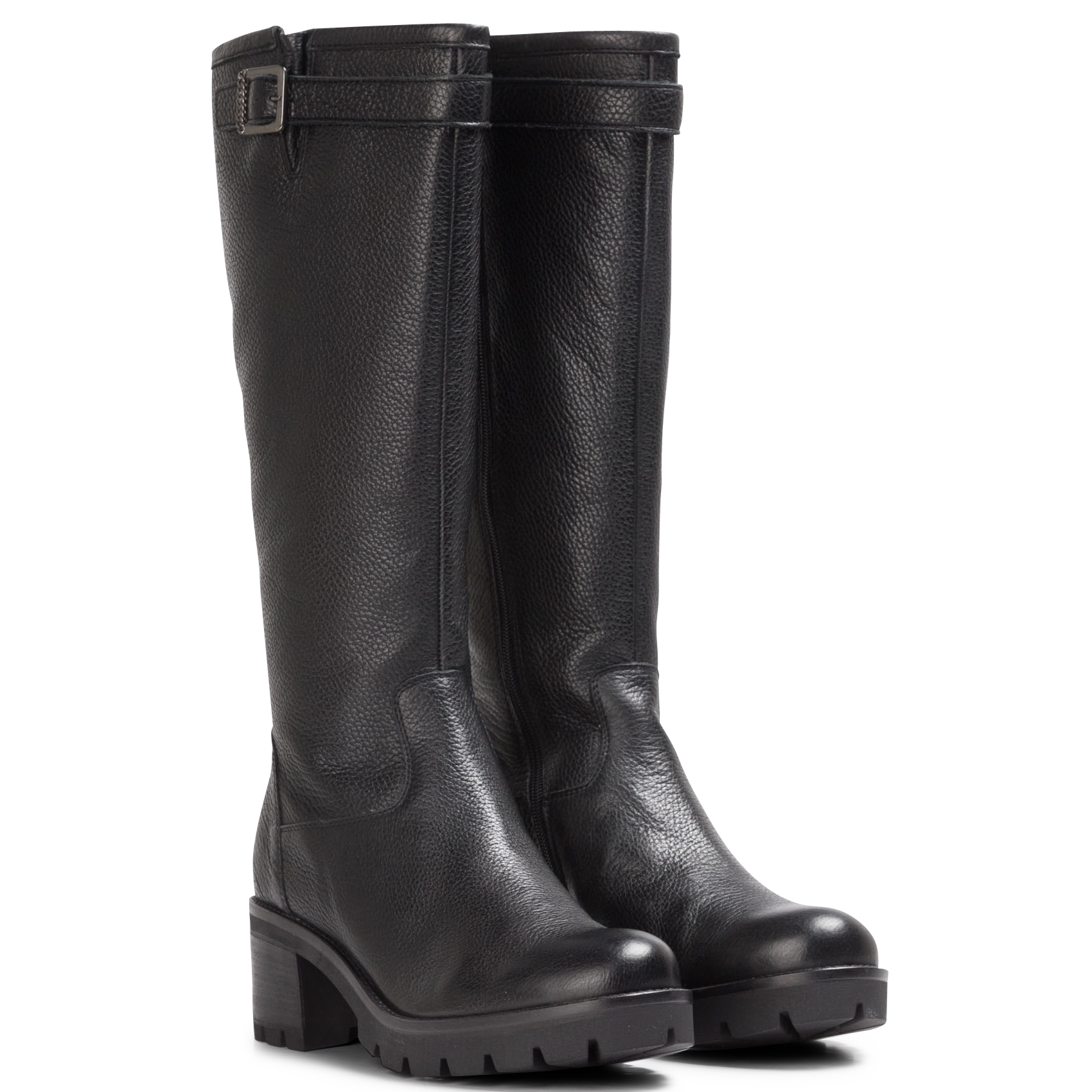 MIDAS - Bottes en cuir grainé | Noir