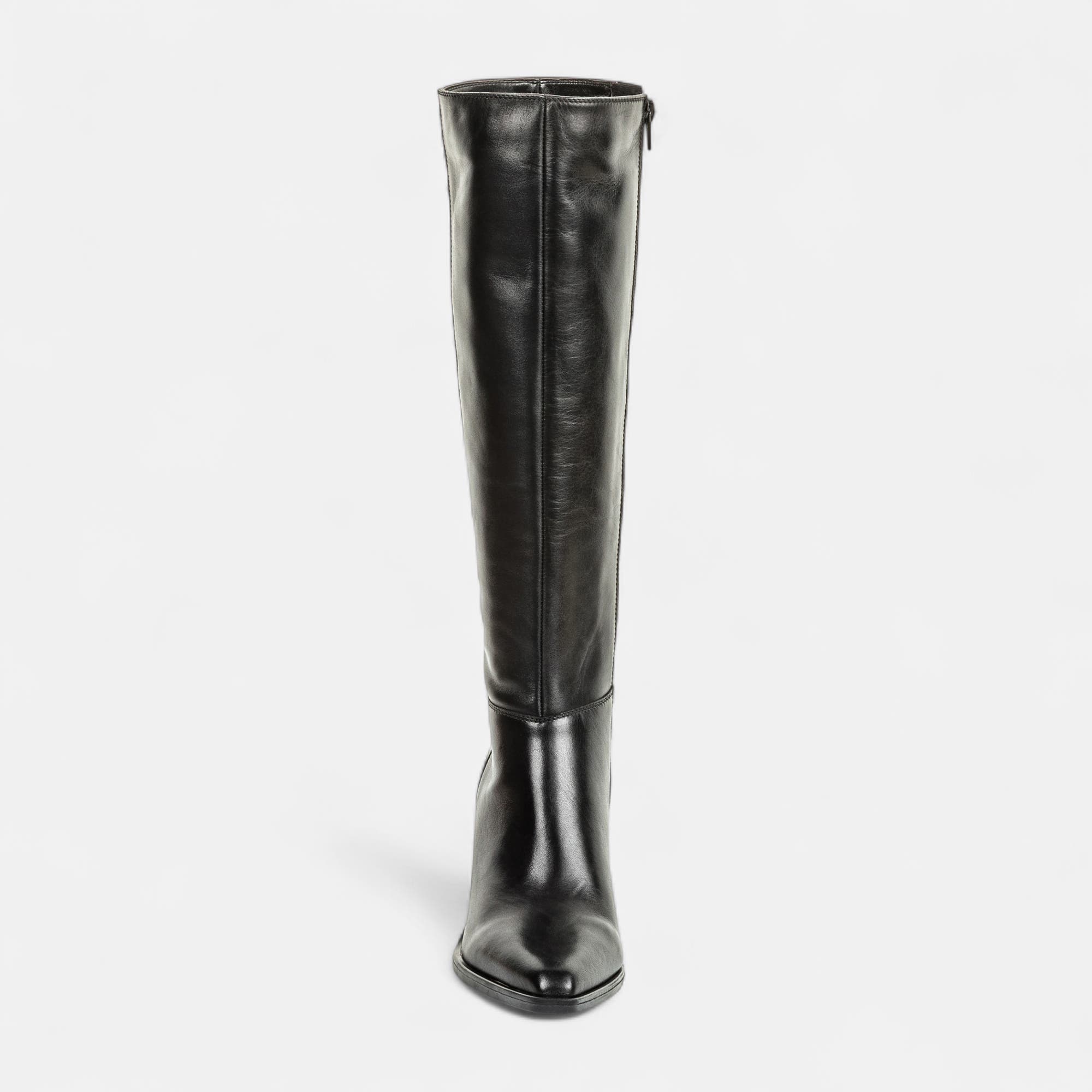 Bottes à talon Femme en cuir noir