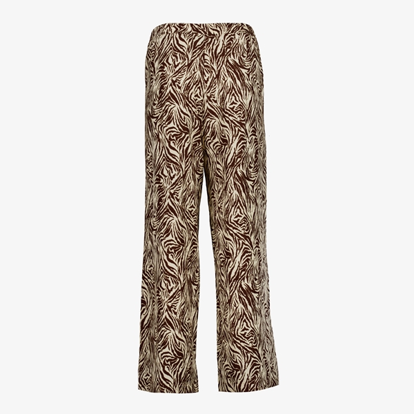 TwoDay dames broek bruin/beige met rechte pijpen