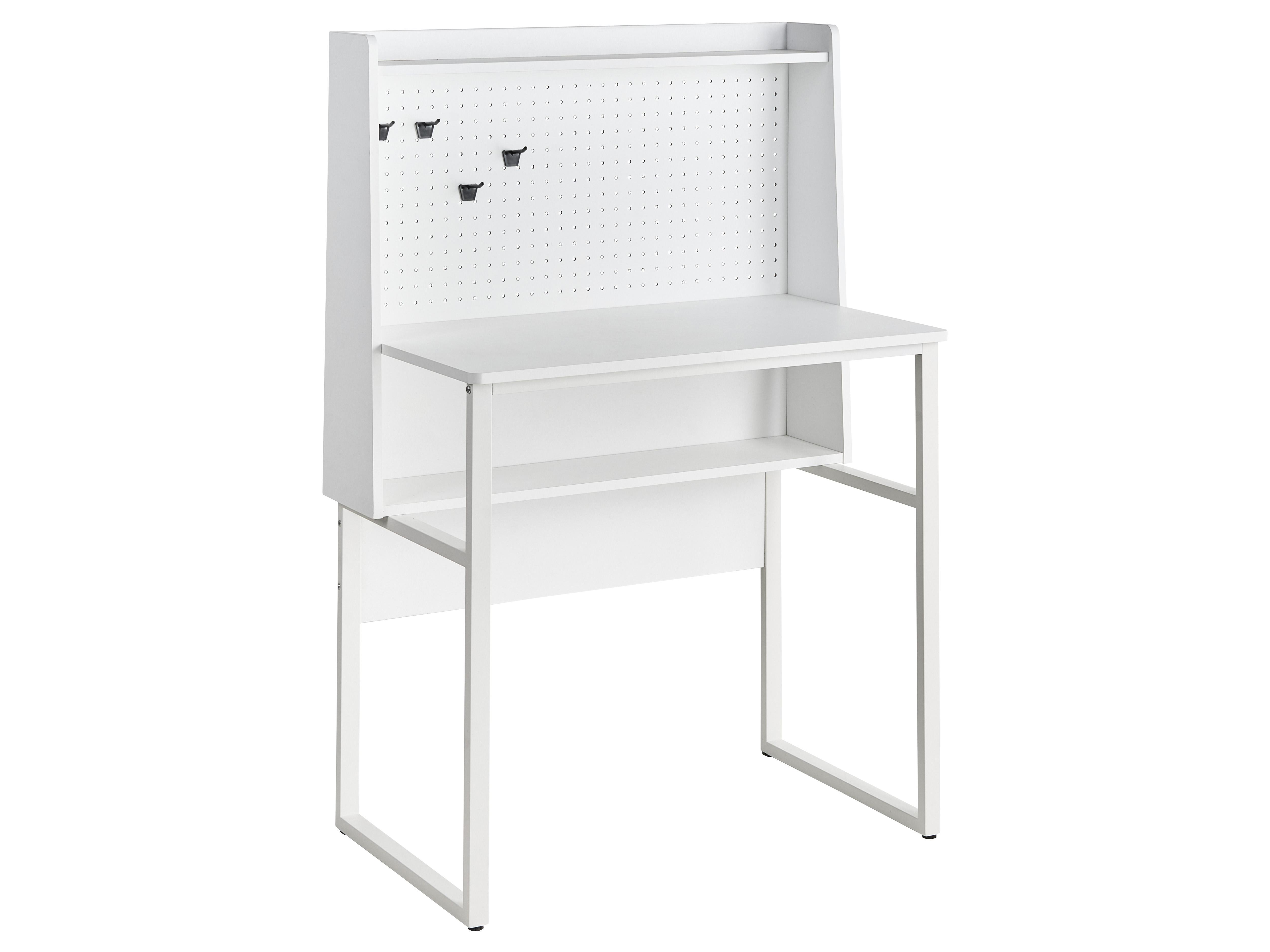 Thuiskantoor met ophangbord BUXTON Wit 84 cm 48 cm