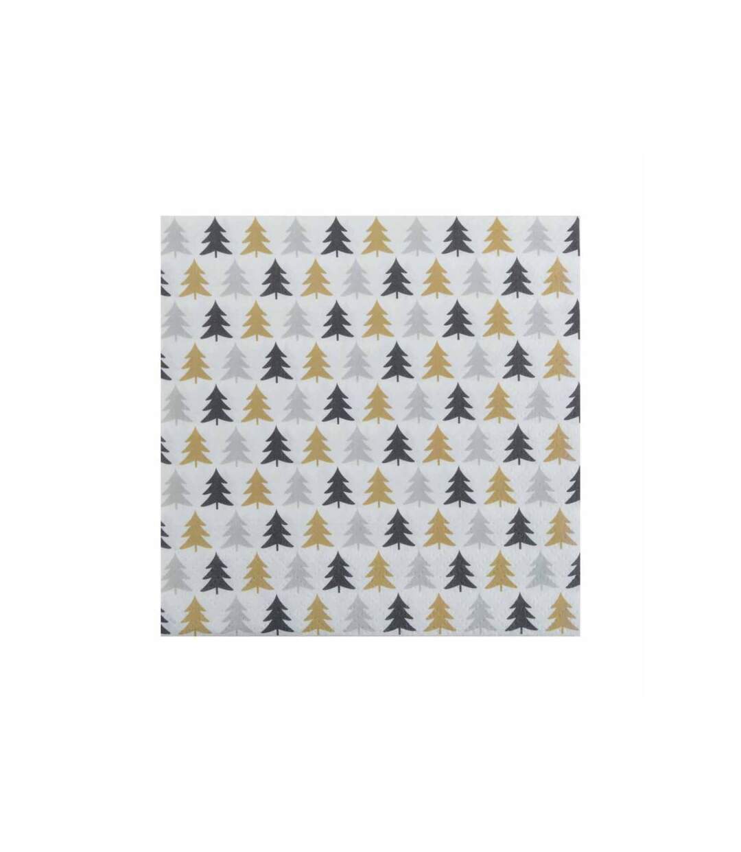 Paris Prix - Lot De 20 Serviettes En Papier mini Sapins 33x33cm Multicolore