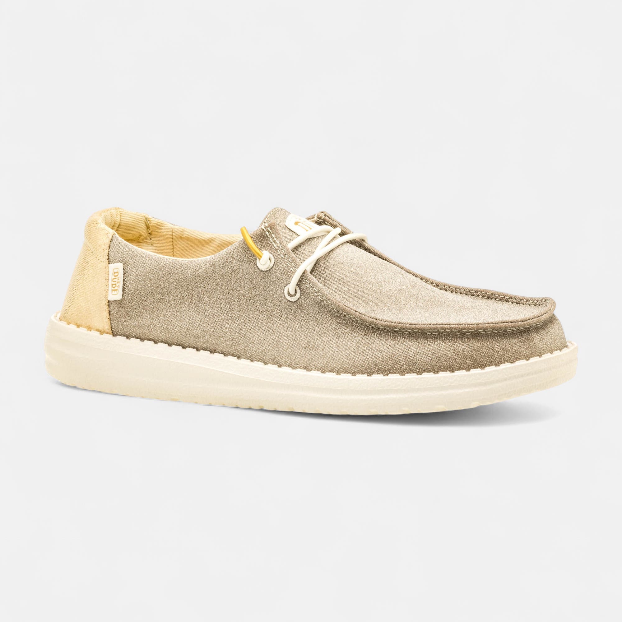 Baskets en toile Femme or