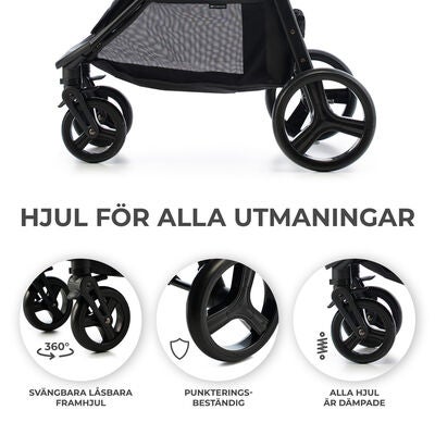 Kinderkraft RINE Sportsvogn, Classic Black