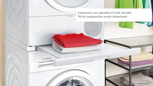 BSH Electroménager WQG1420DFR, Série 6, Sèche linge, Pompe à chaleur, 9 kg, Blanc : Gros électroménager