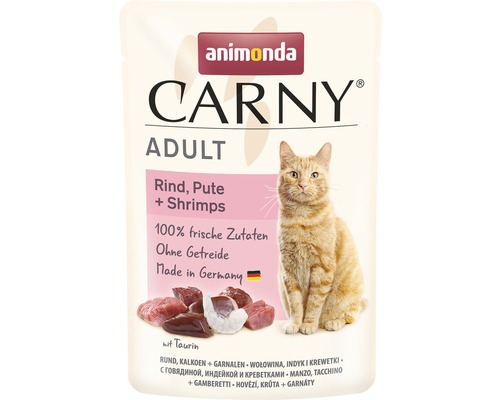 Animonda Carny Adult natvoer voor katten, rund & kalkoen, 85 g