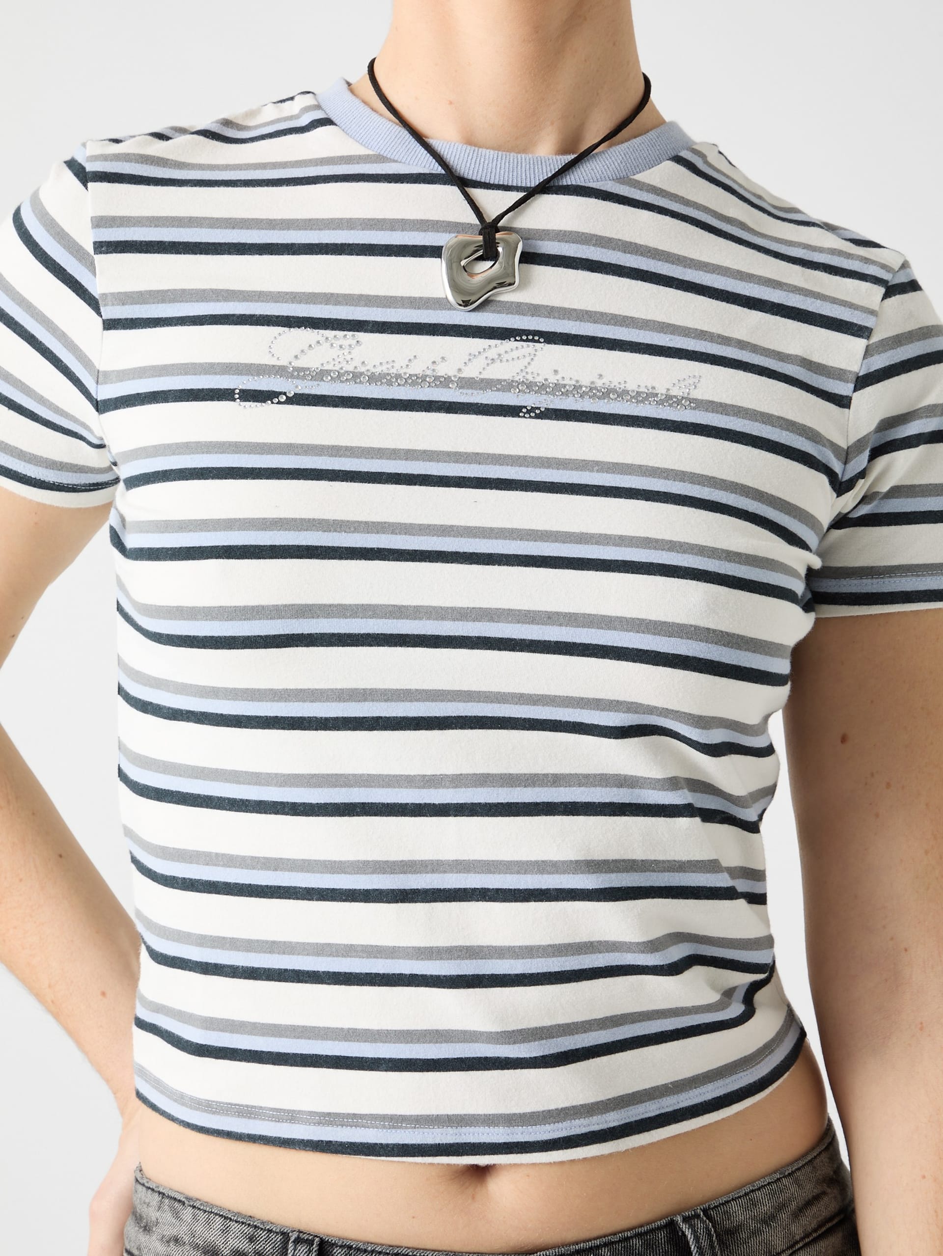 Camiseta infantil listrada ecológica GUESS Originals