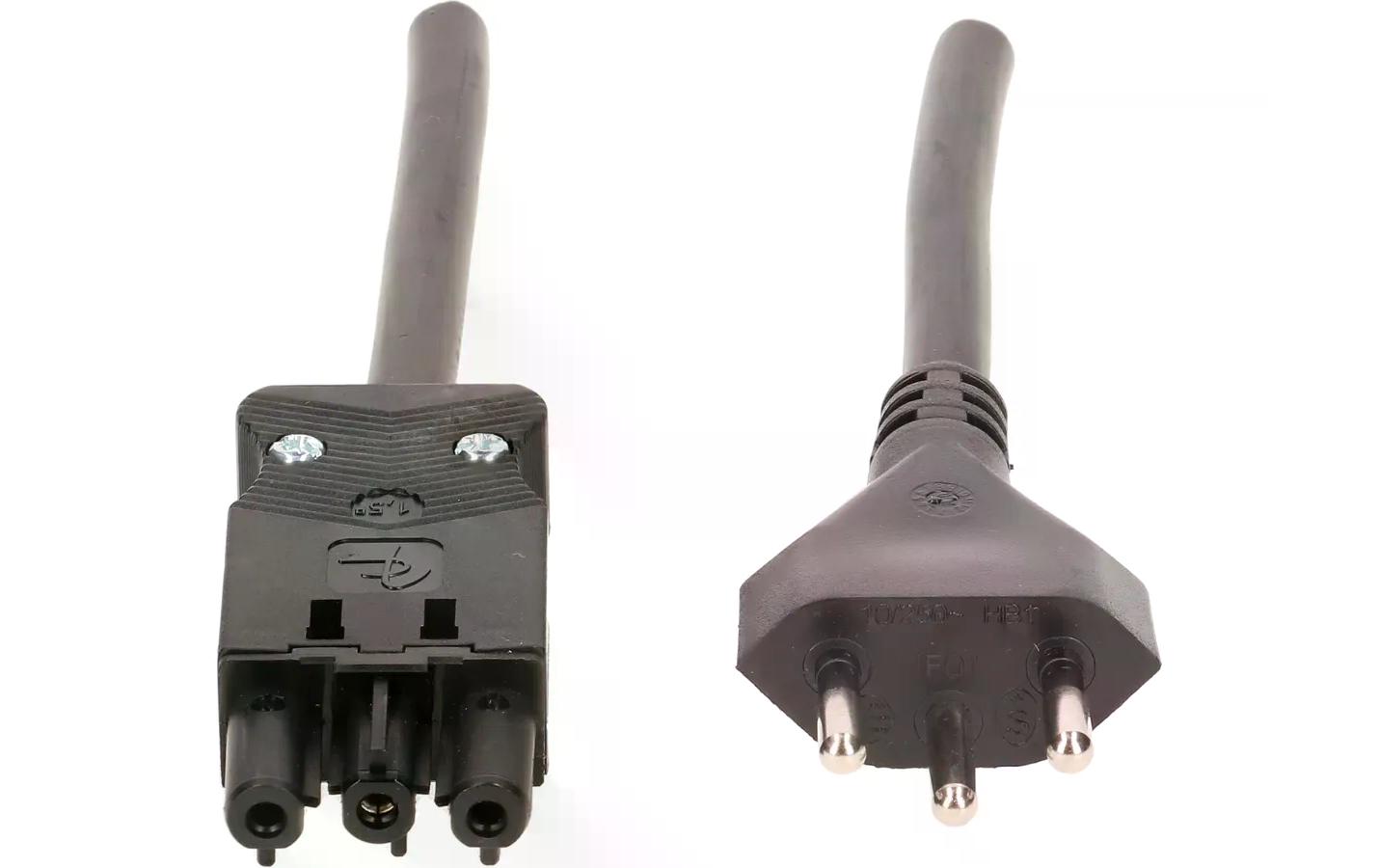 Anschlusskabel 1 m AC 166 - T12, Schwarz1 m langes Adels Contact Anschlusskabel mit T12 Stecker und Kupplung AC 166 GBUF/315
