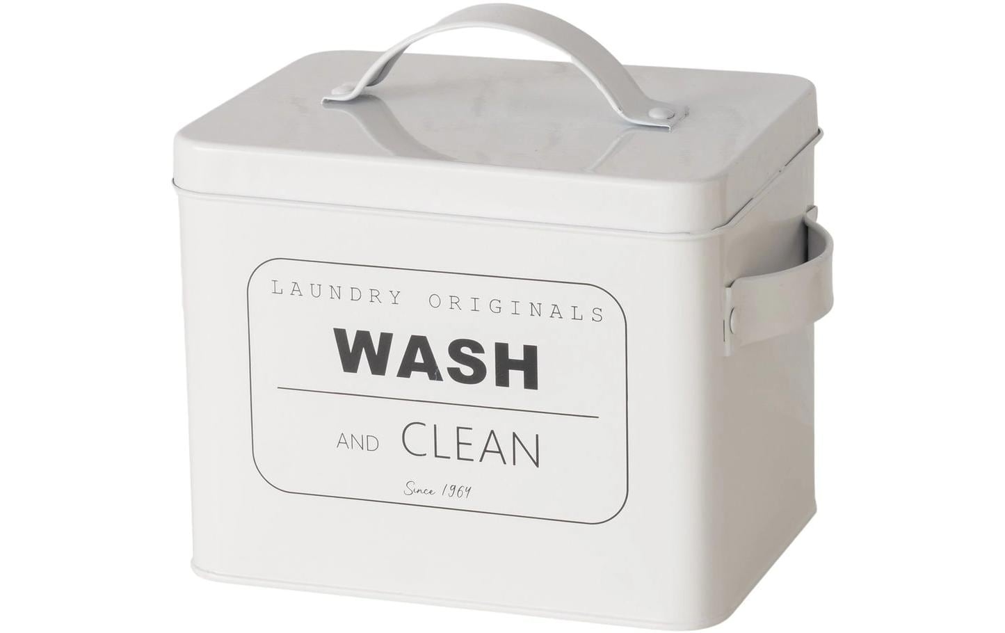 Waschmittelbox Domestico 4 l, WeissWaschmittelbehälter für Tabs und Pulver