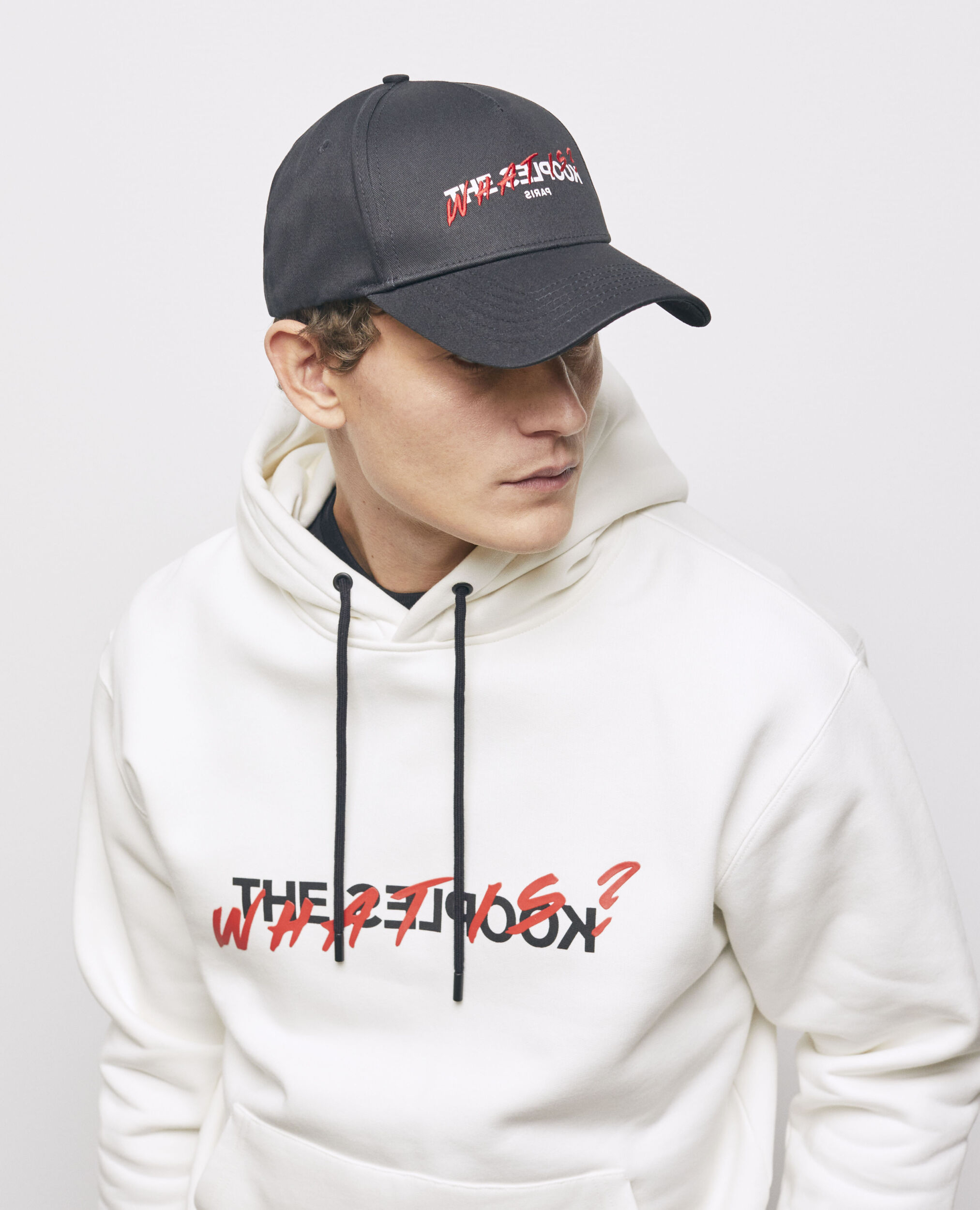 Casquette coton logo The Kooples noire
