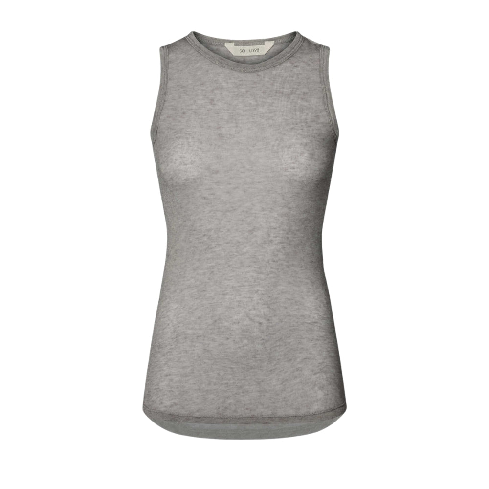 Gai+Lisva  Alberte Wool top - Grey Melange