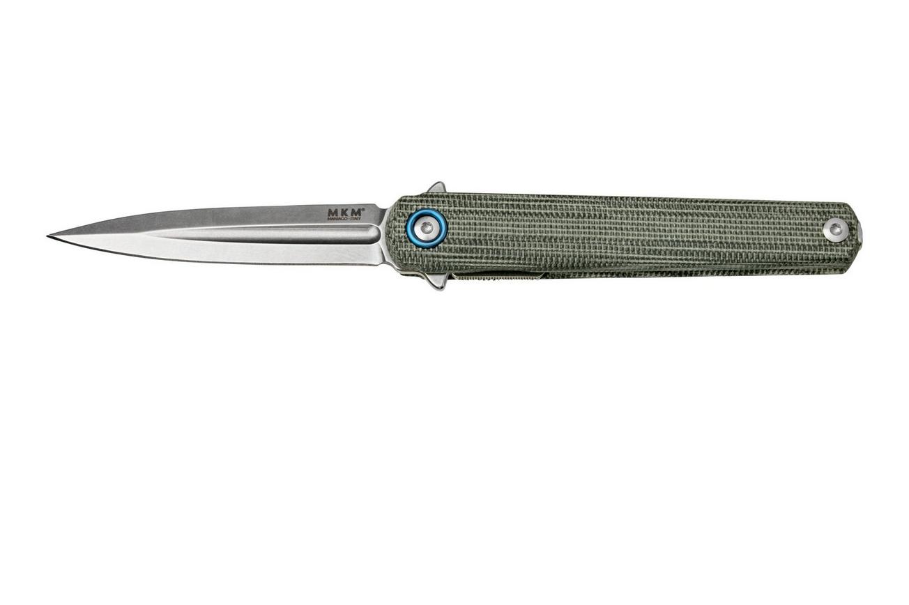 MKM Flame Light FL02L-BC dagger, black micarta, zakmes